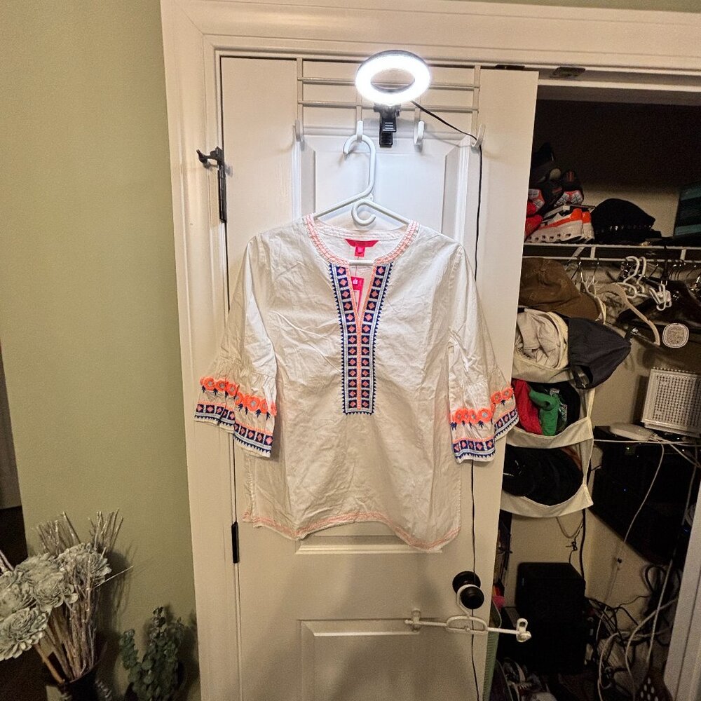 NWT Lilly Pulitzer Women's Size Small Rissa Tunic Resort White